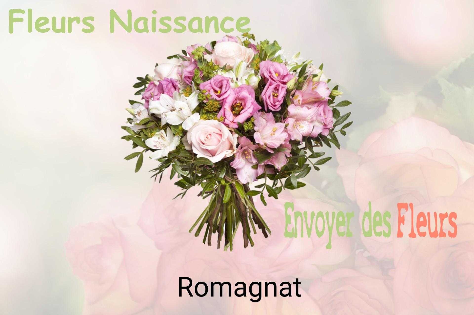 Bouquet de fleurs de naissance livré à Romagnat