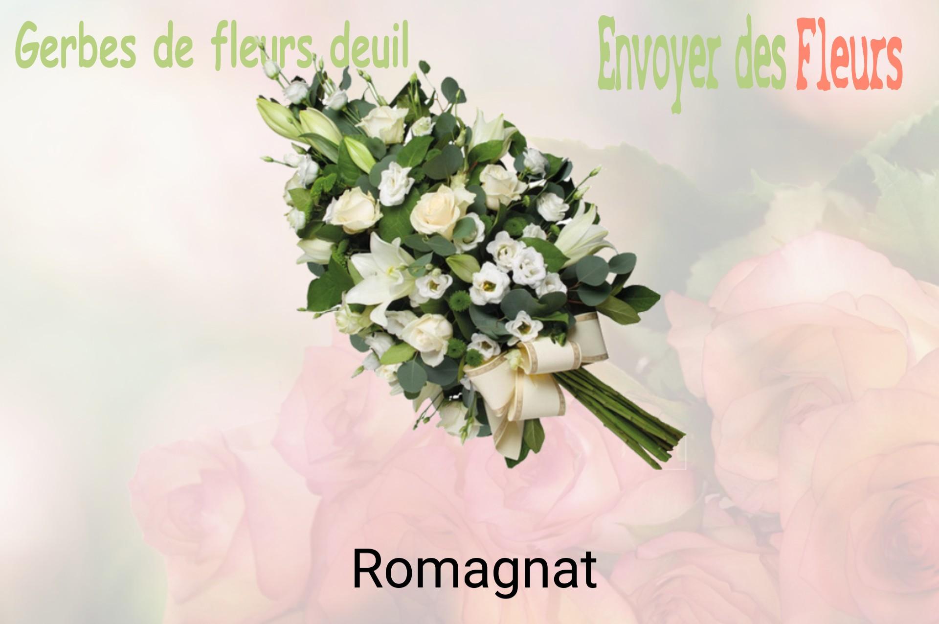 Gerbe de fleurs de deuil livrée à Romagnat